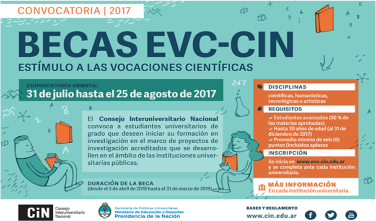 Convocatoria 2017 para las Becas EVC-CIN